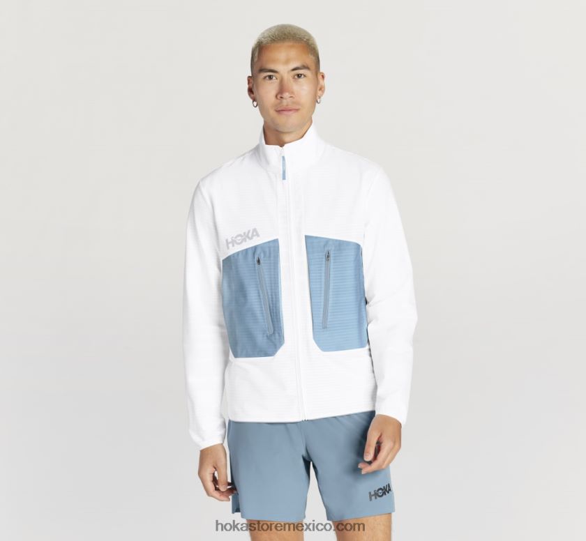 hombres Hoka misión con cremallera completa 62T0RT668 blanco