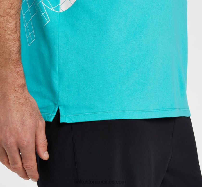 hombres Hoka camiseta todo el día 62T0RT647 cerámico