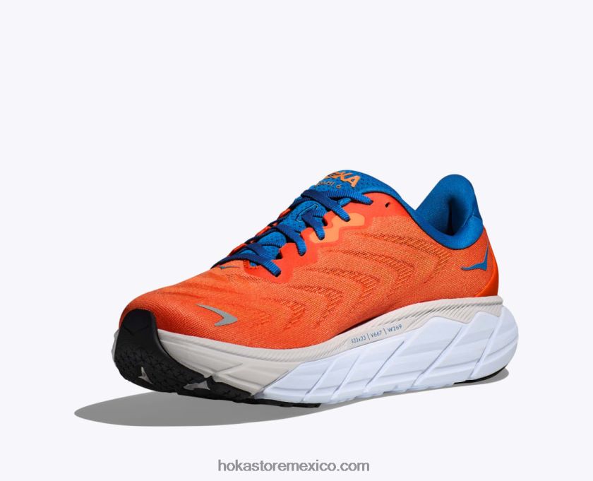hombres Hoka arahi 6 62T0RT429 naranja vibrante/cielo costero