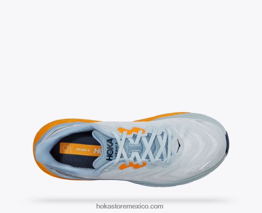 hombres Hoka arahi 6 62T0RT435 aire libre/niebla azul