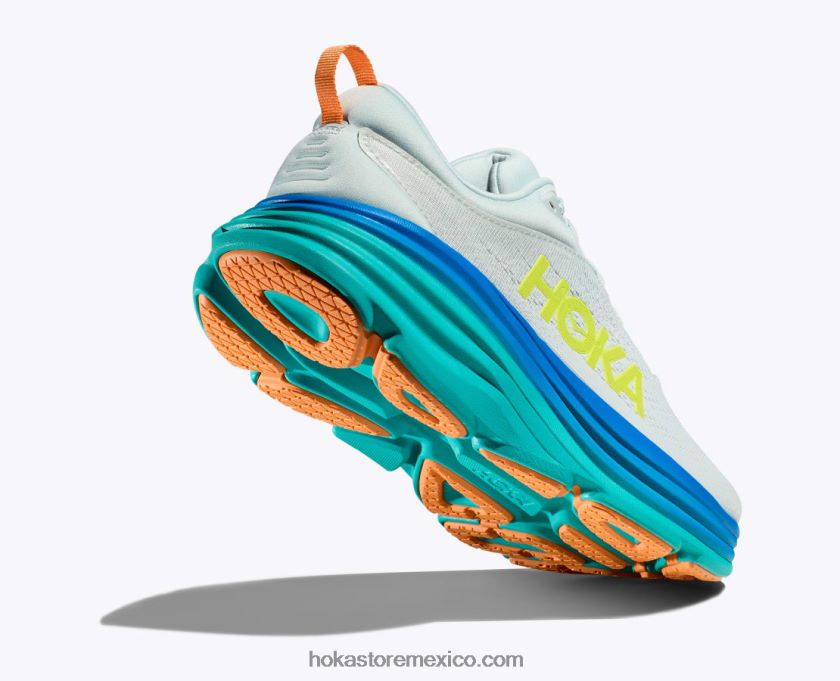 hombres Hoka bondi 8 62T0RT419 flujo de hielo/un poco de azul