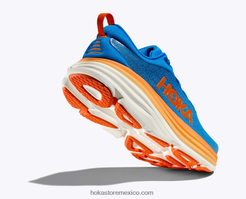 hombres Hoka bondi 8 62T0RT614 cielo costero/naranja vibrante