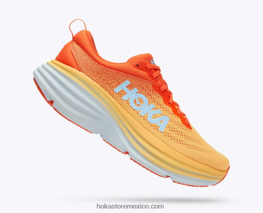 hombres Hoka bondi 8 62T0RT688 pico de frailecillo/amarillo ámbar