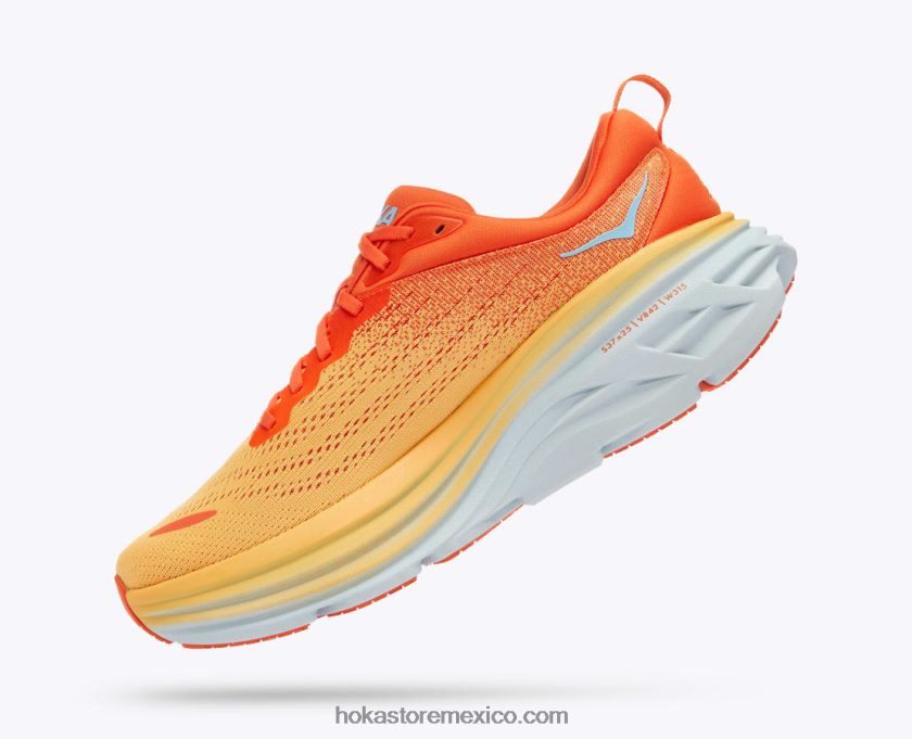 hombres Hoka bondi 8 62T0RT688 pico de frailecillo/amarillo ámbar