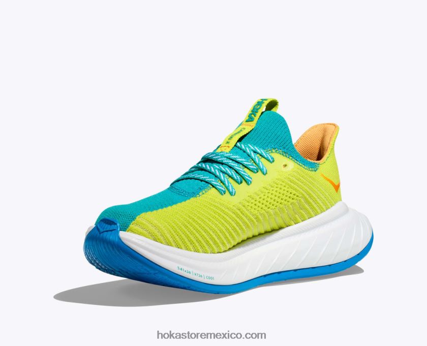 hombres Hoka carbono x 3 62T0RT559 vela ondulante/onagra