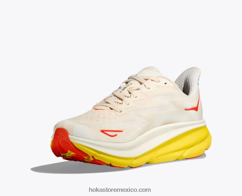 hombres Hoka clifton 9 62T0RT412 ponche de huevo/fruta de la pasión