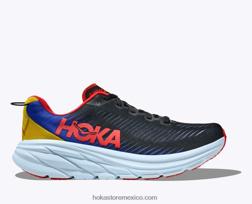 hombres Hoka rincón 3 62T0RT444 negro/azul deslumbrante