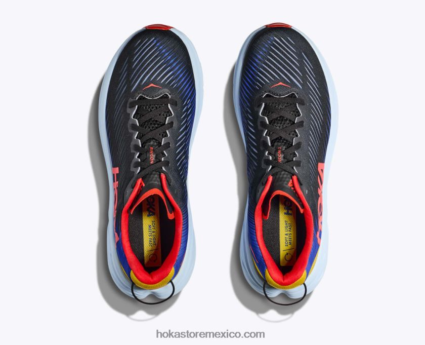hombres Hoka rincón 3 62T0RT444 negro/azul deslumbrante