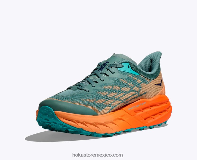 hombres Hoka cabra rápida 5 62T0RT489 enrejado/naranja simulada
