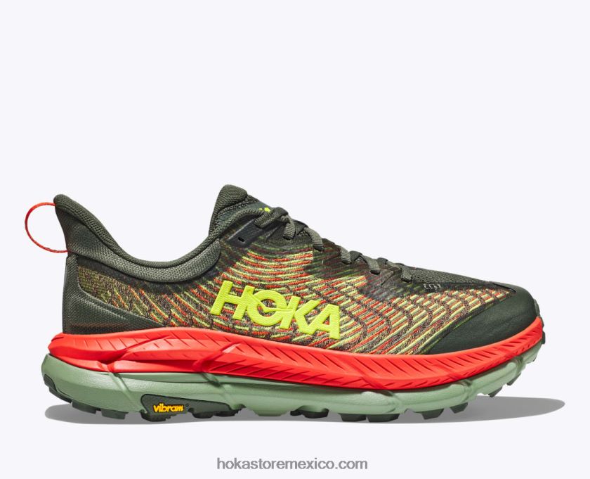 hombres Hoka mafate velocidad 4 62T0RT498 tomillo/fiesta