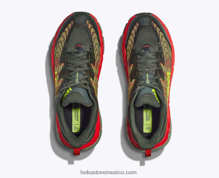 hombres Hoka mafate velocidad 4 62T0RT498 tomillo/fiesta