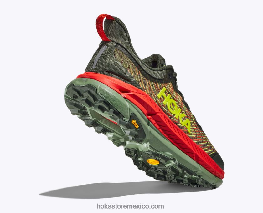 hombres Hoka mafate velocidad 4 62T0RT498 tomillo/fiesta
