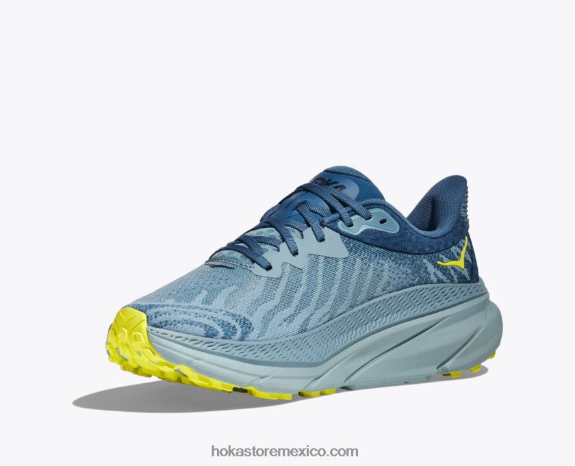 hombres Hoka retador 7 62T0RT497 azul piedra/prímula