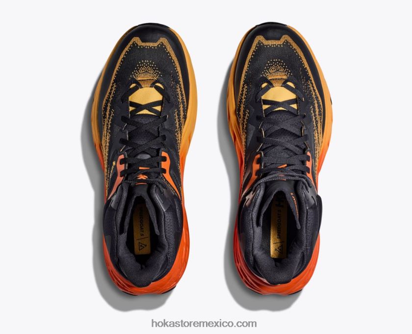 hombres Hoka speedgoat 5 mid gtx 62T0RT486 grafito azul/amarillo ámbar