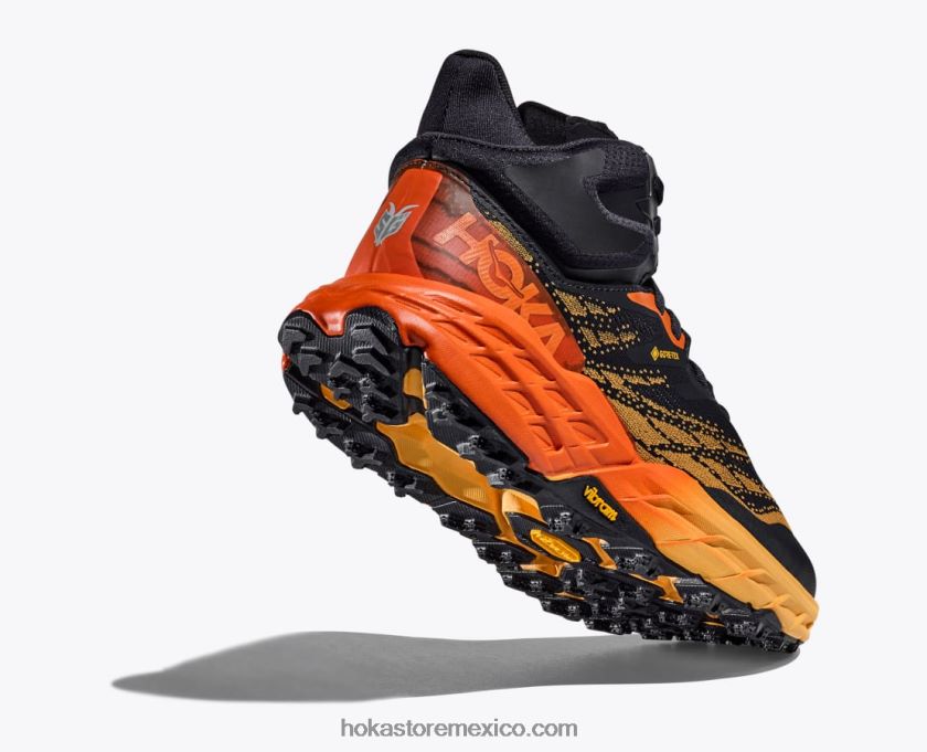 hombres Hoka speedgoat 5 mid gtx 62T0RT486 grafito azul/amarillo ámbar