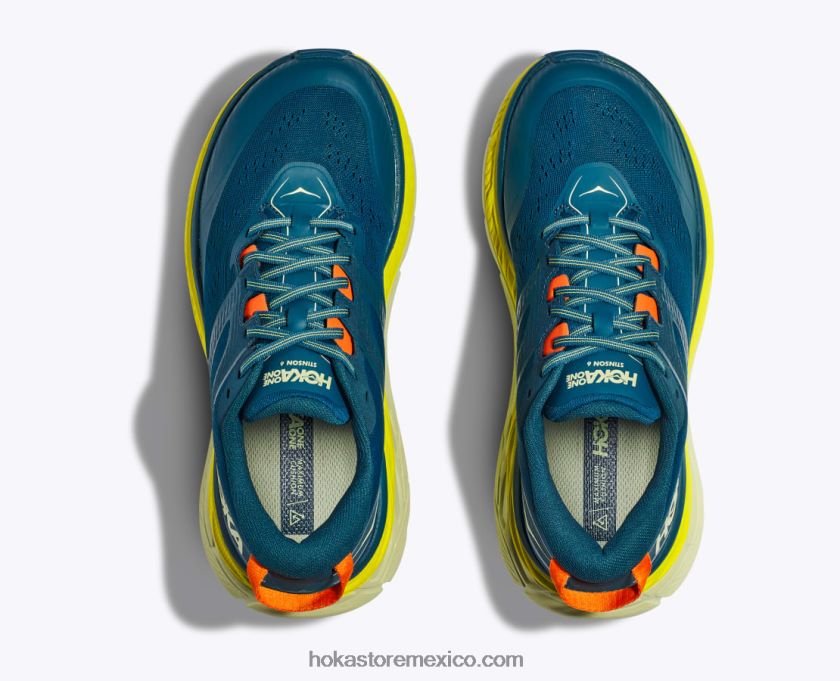 hombres Hoka stinson 6 62T0RT503 coral azul/mariposa