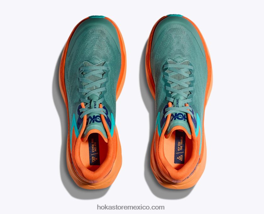 hombres Hoka zinal 62T0RT509 enrejado/naranja vibrante