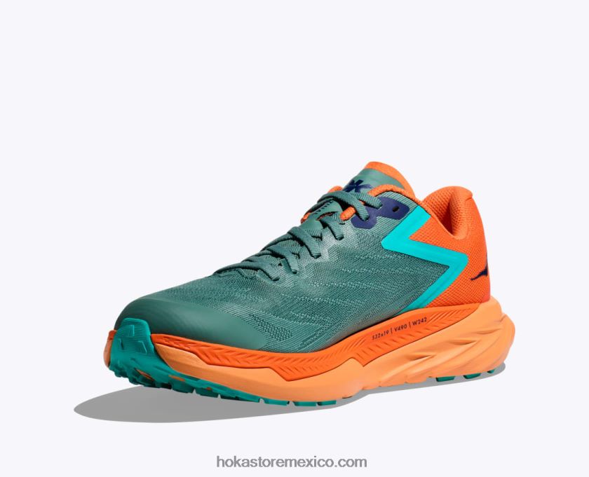 hombres Hoka zinal 62T0RT509 enrejado/naranja vibrante