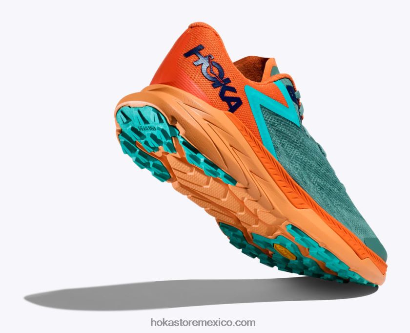 hombres Hoka zinal 62T0RT509 enrejado/naranja vibrante
