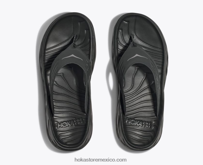 hombres Hoka voltereta de recuperación ora 62T0RT562 negro/gris gaviota oscuro