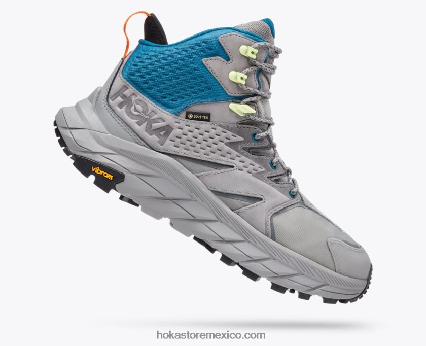 hombres Hoka anacapa mid gtx 62T0RT536 piel de tiburón/coral azul
