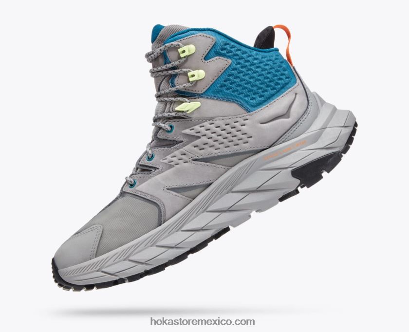 hombres Hoka anacapa mid gtx 62T0RT536 piel de tiburón/coral azul