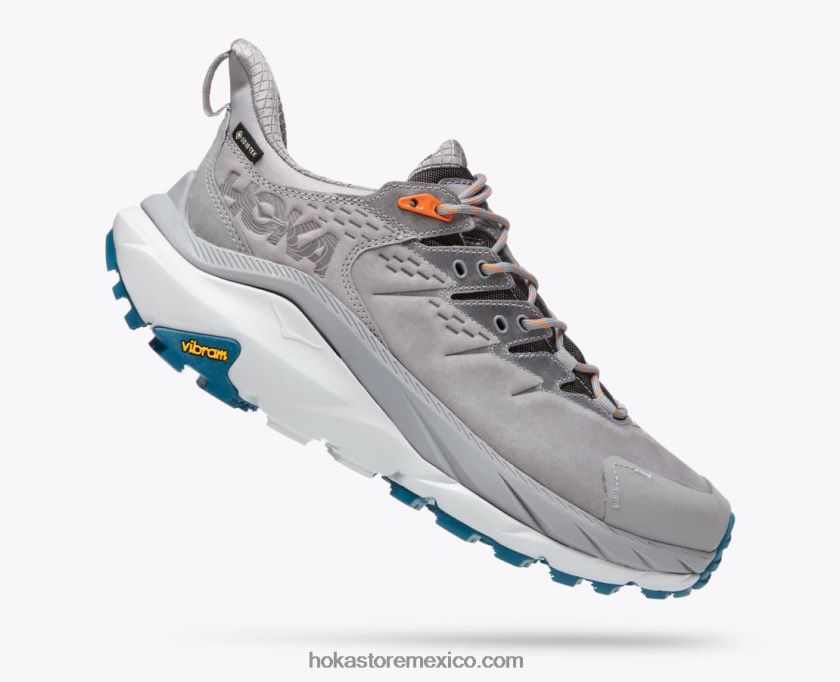 hombres Hoka kaha 2 baja gtx 62T0RT551 piel de tiburón/coral azul