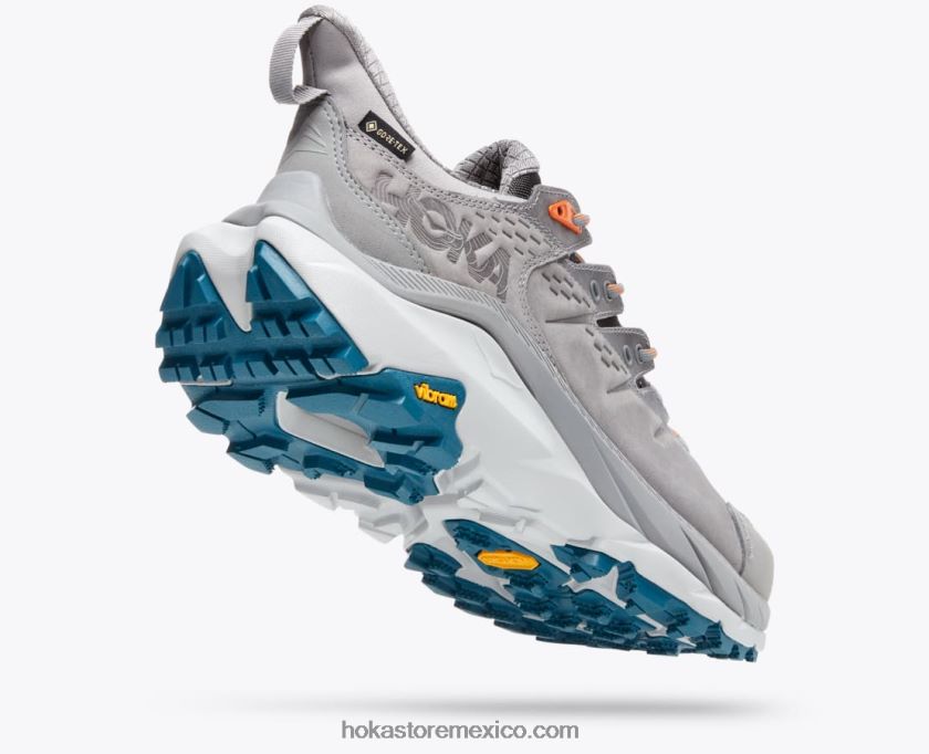 hombres Hoka kaha 2 baja gtx 62T0RT551 piel de tiburón/coral azul
