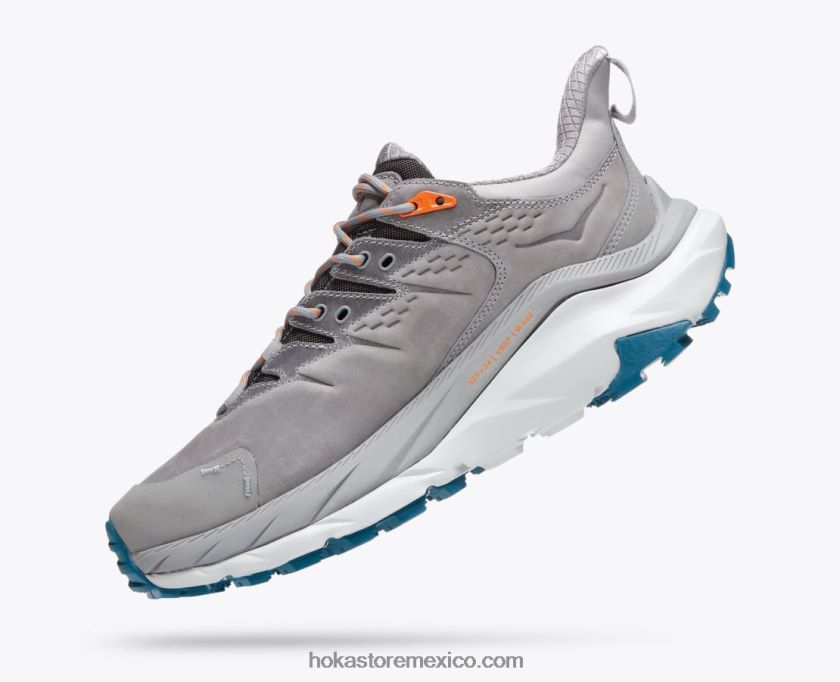 hombres Hoka kaha 2 baja gtx 62T0RT551 piel de tiburón/coral azul