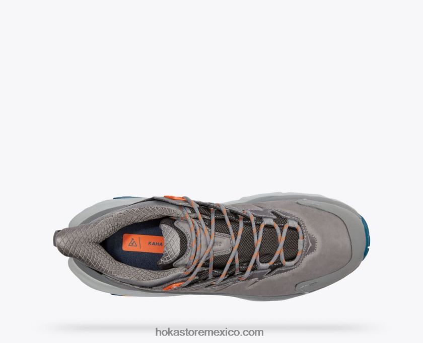 hombres Hoka kaha 2 baja gtx 62T0RT551 piel de tiburón/coral azul