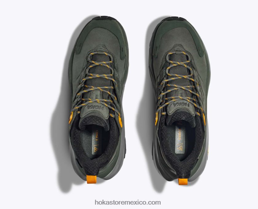 hombres Hoka kaha 2 baja gtx 62T0RT552 tomillo/amarillo radiante