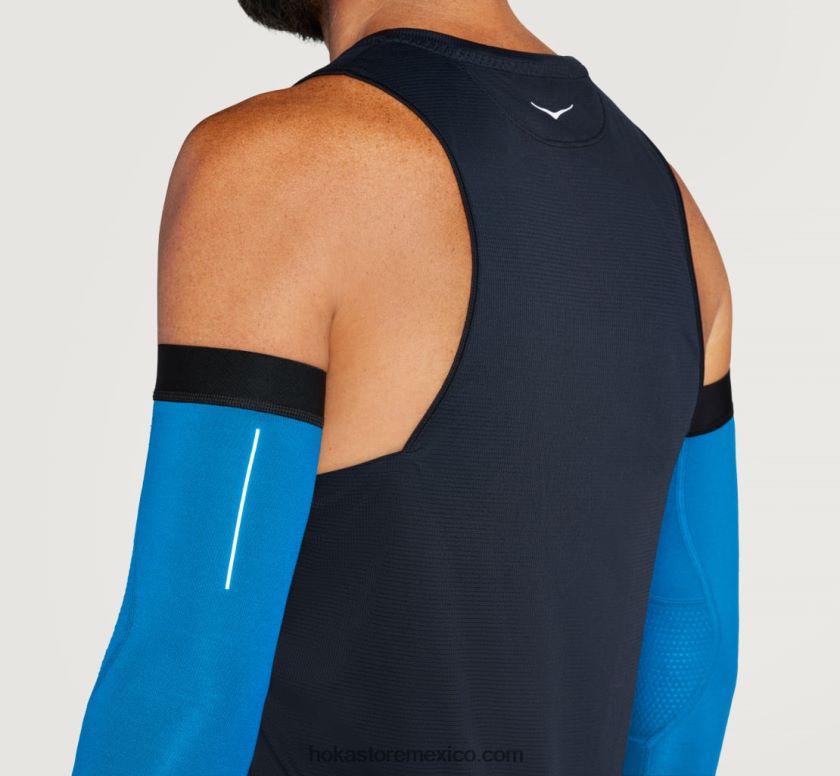 mujer Hoka mangas de brazo de vuelo 62T0RT405 diva azul