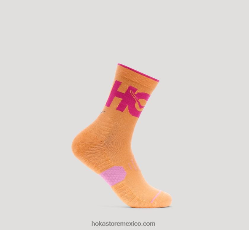 mujer Hoka calcetín para correr 62T0RT388 simulacro de naranja