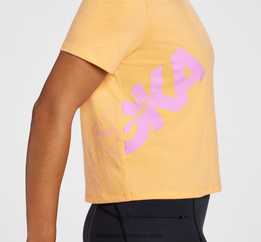 mujer Hoka camiseta todo el día 62T0RT345 simulacro de naranja