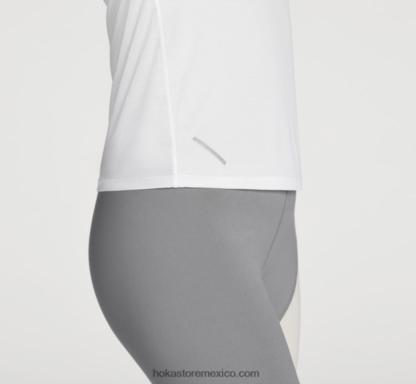 mujer Hoka deslizamiento de manga corta 62T0RT325 blanco