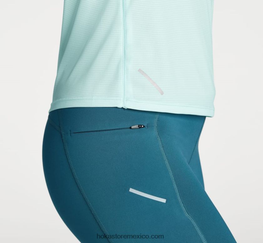 mujer Hoka deslizamiento de manga corta 62T0RT353 vidrio azul