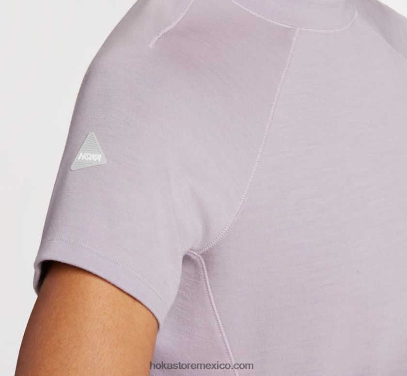 mujer Hoka mezcla de merino de peso medio manga corta 62T0RT352 lago profundo