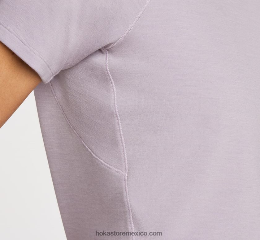 mujer Hoka mezcla de merino de peso medio manga corta 62T0RT352 lago profundo
