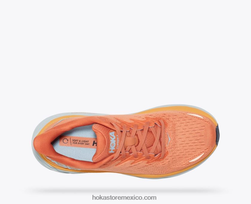 mujer Hoka 8 62T0RT215 coral horneado al sol/concha