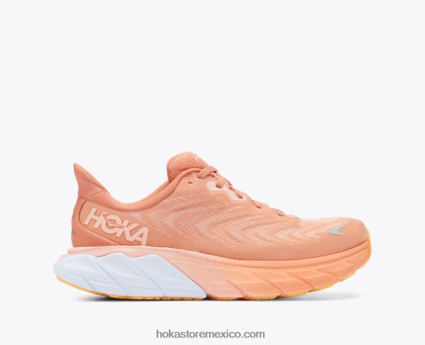 mujer Hoka arahi 6 62T0RT23 coral horneado al sol/concha