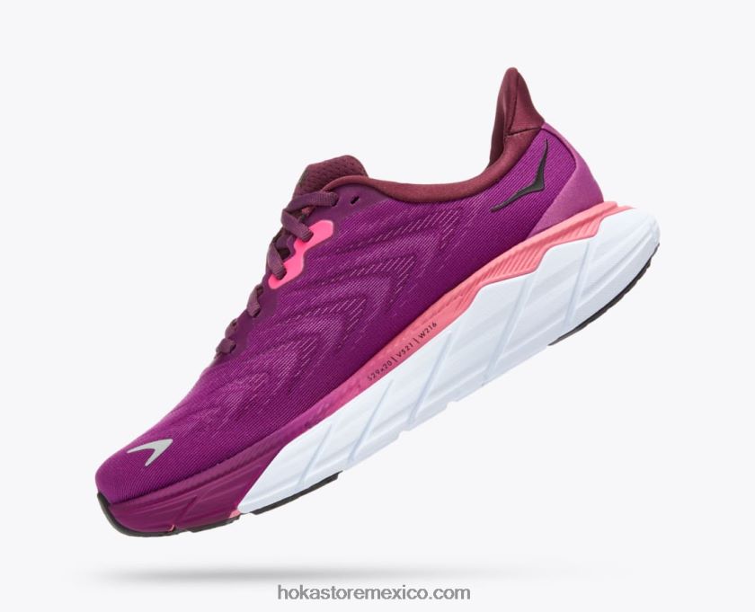 mujer Hoka arahi 6 62T0RT24 vino de uva/beautyberry