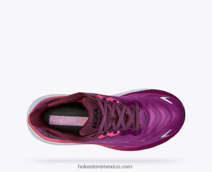 mujer Hoka arahi 6 62T0RT24 vino de uva/beautyberry