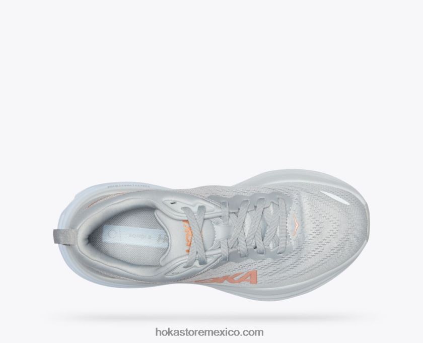 mujer Hoka bondi 8 62T0RT245 niebla del puerto/roca lunar