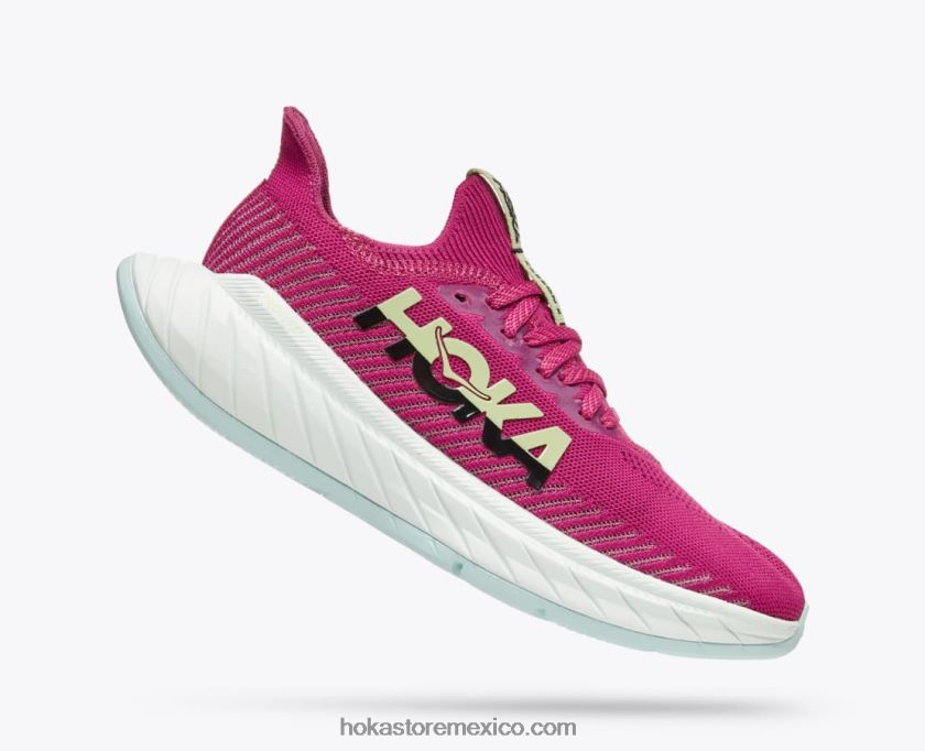 mujer Hoka carbono x 3 62T0RT45 festival fucsia/negro