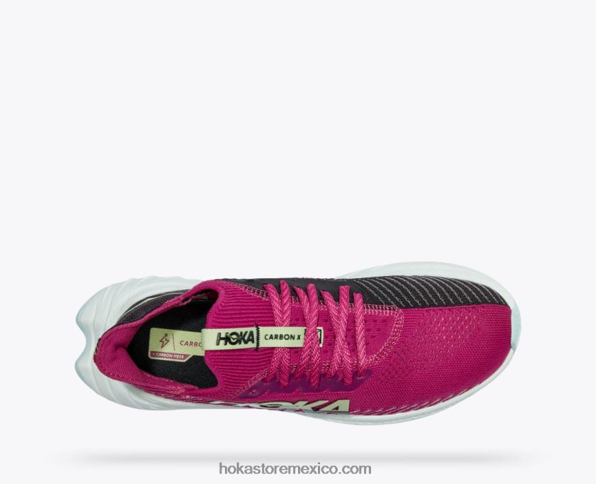 mujer Hoka carbono x 3 62T0RT45 festival fucsia/negro