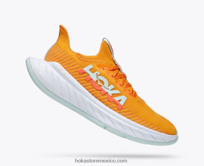 mujer Hoka carbono x 3 62T0RT49 amarillo radiante/camelia