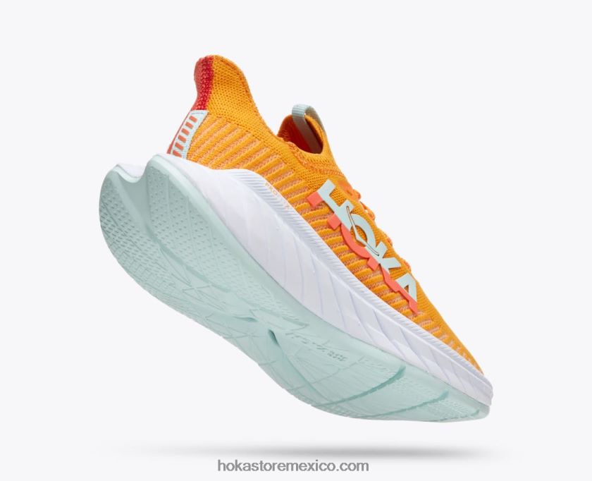 mujer Hoka carbono x 3 62T0RT49 amarillo radiante/camelia