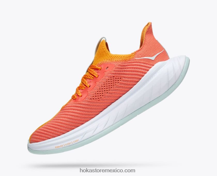 mujer Hoka carbono x 3 62T0RT49 amarillo radiante/camelia