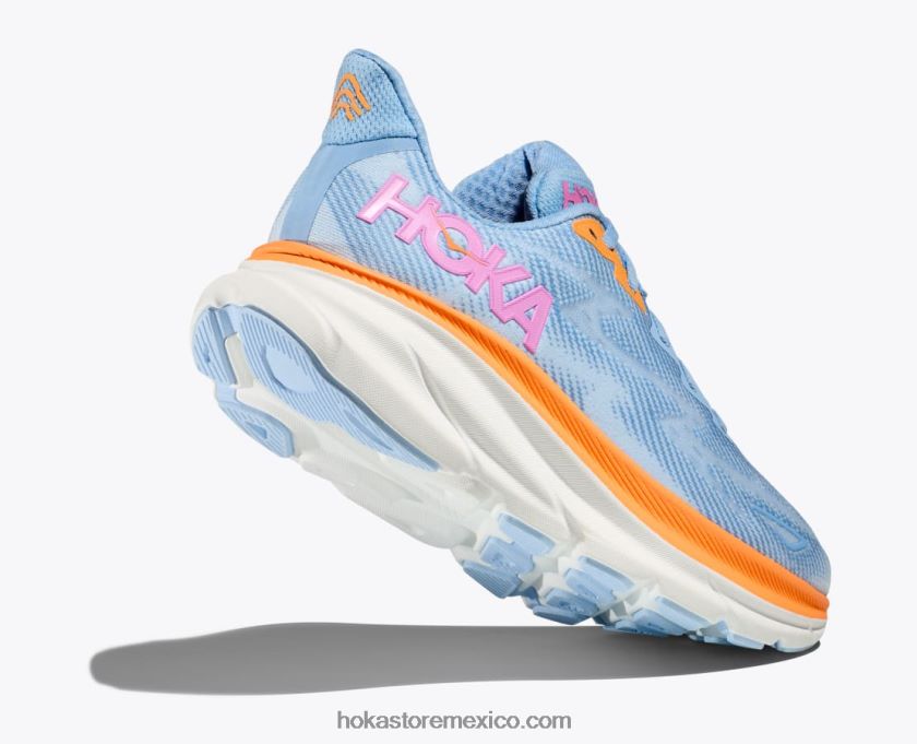 mujer Hoka clifton 9 62T0RT224 azul aireado/agua helada