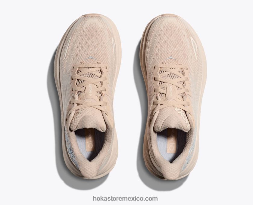 mujer Hoka clifton 9 62T0RT6 arena movediza / ponche de huevo